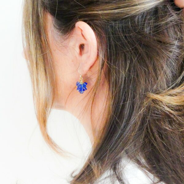 Boucles d'oreilles OLIVIA Bleu Saphir – Image 2