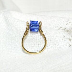 Bague pierre bleue par Oser Rêver bijoux E-shop