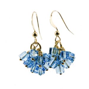 Boucles d'oreilles OLIVIA Bleu Aquamarine