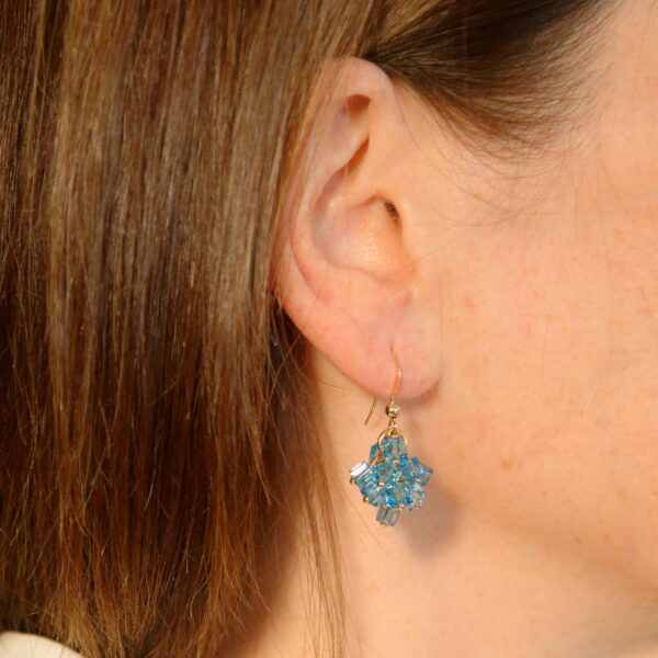 Boucles d'oreilles OLIVIA Bleu Aquamarine – Image 2