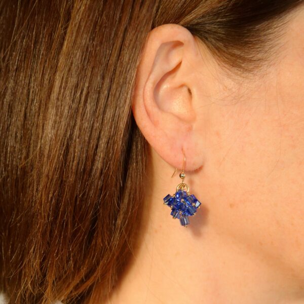 Boucles d'oreilles OLIVIA Bleu Saphir – Image 3