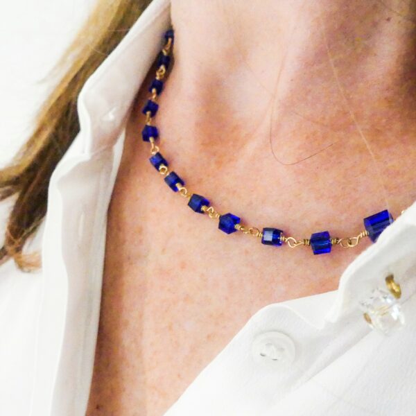 Collier OCÉAN cristal Bleu Majestic – Image 2