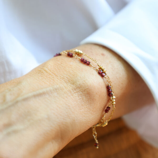 Bracelet FEEL GOOD STONES Grenat – Image 2