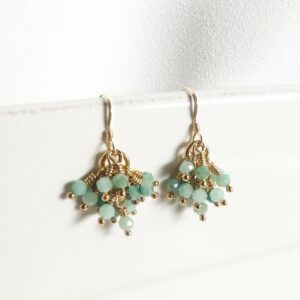 Boucles d'oreilles FEEL GOOD STONES grappes émeraudes