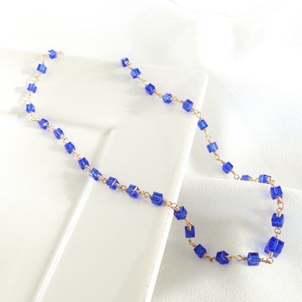 Collier OCÉAN cristal Bleu Majestic