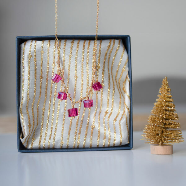 Collier HESPÉRIDE Fuchsia – Image 3