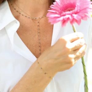 Collier cravate 2 MIDNIGHT PEARLS